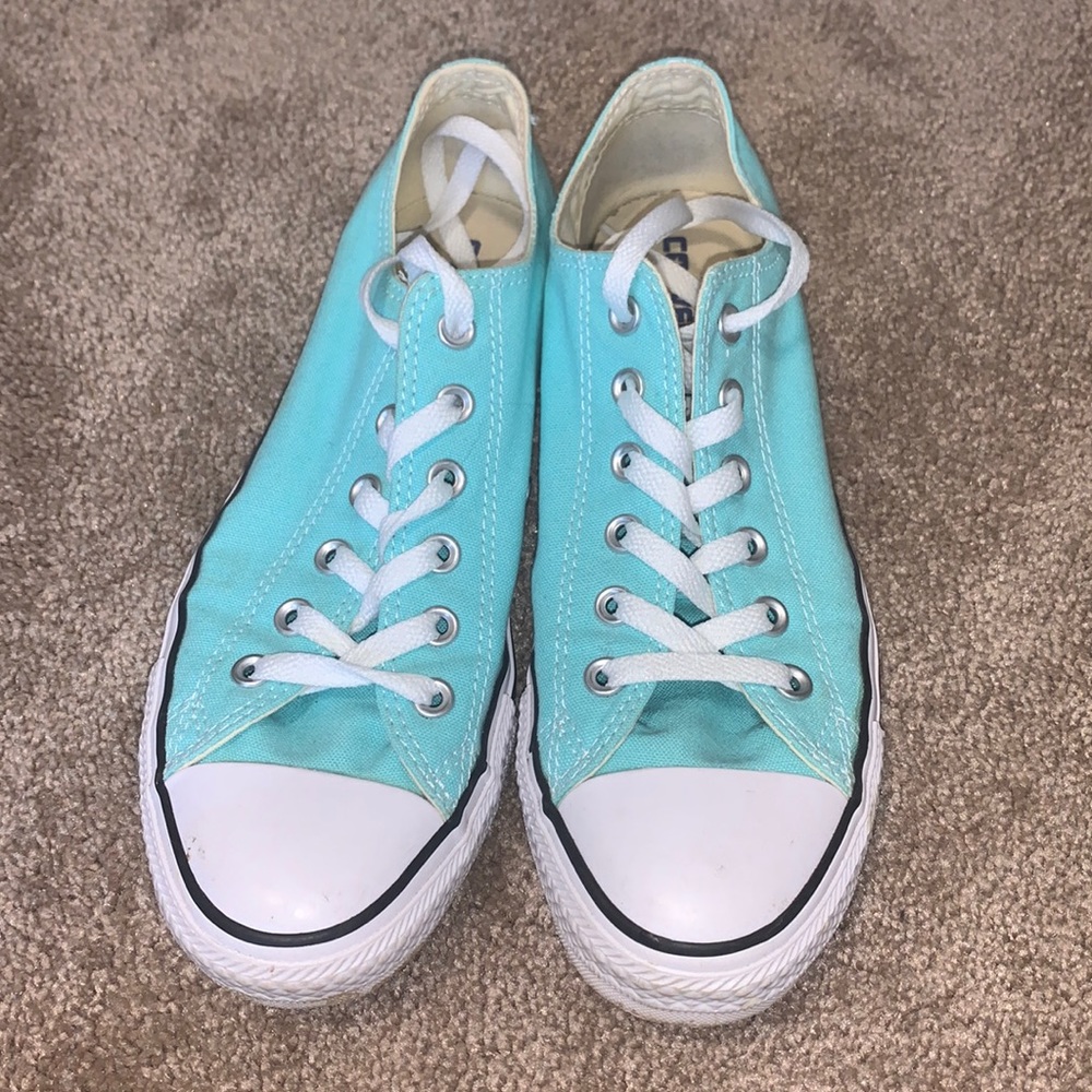 Light Blue Neon Converse Basic Casual Neutral Sneakers